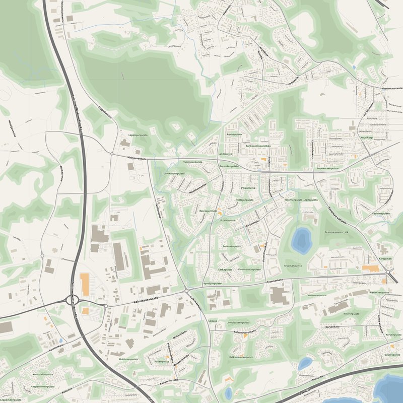 Nokia Map PDF — Printable Street Map Poster with House Numbers