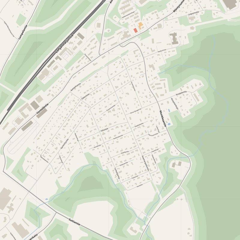 Vihti Map PDF — Printable Street Map Poster with House Numbers