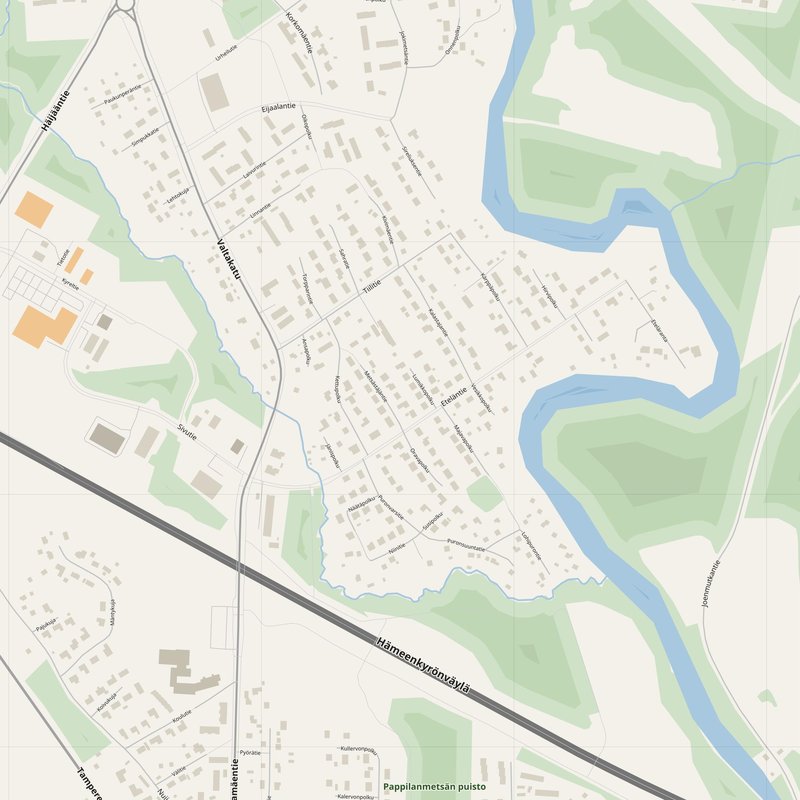 Ylöjärvi Map PDF — Printable Street Map Poster with House Numbers
