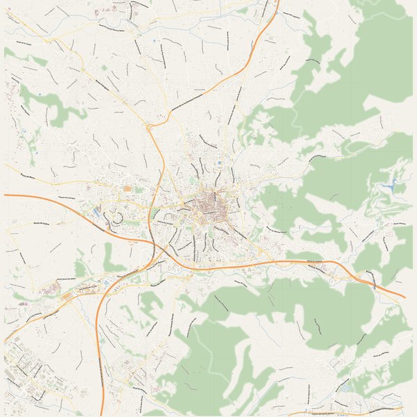 Aix-en-Provence street map with house numbers — printable address map PDF, France