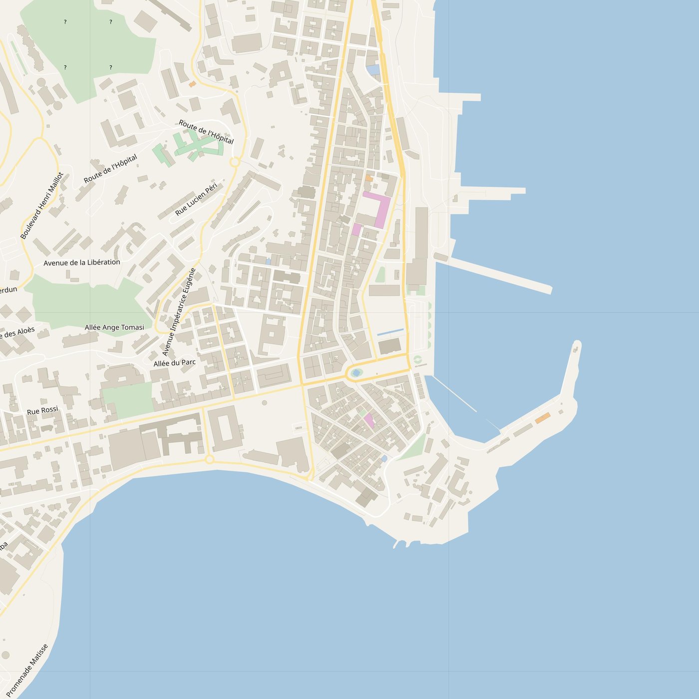Free city map of Ajaccio, France