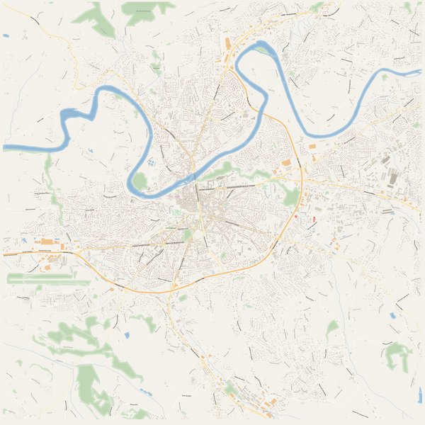 Albi street map with house numbers — printable address map PDF, France