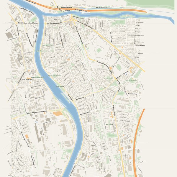 Free printable city map of Alfortville with all street names, France