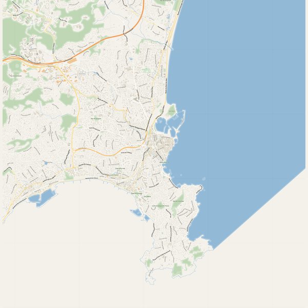 Free printable city map of Antibes with all street names, France