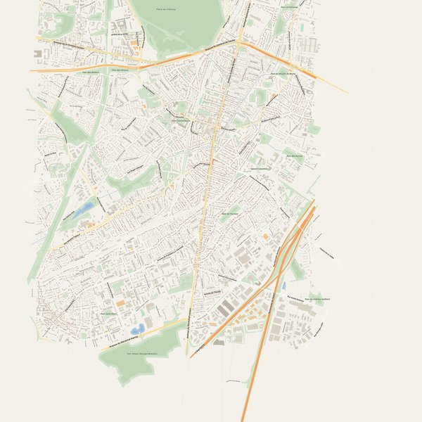 Antony street map with house numbers — printable address map PDF, France
