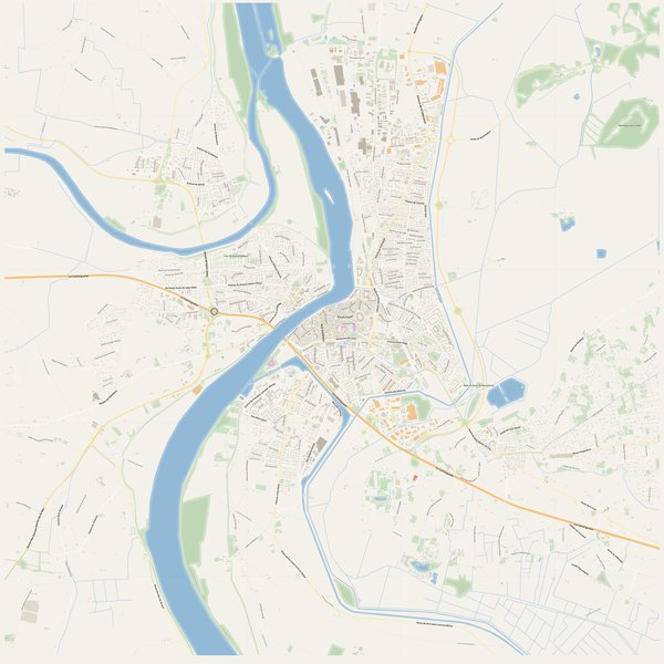 Free printable city map of Arles with all street names, France