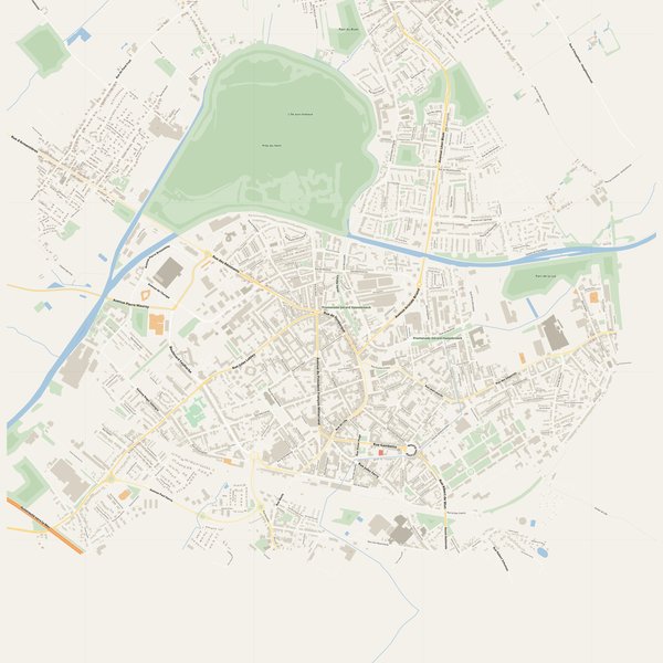 Armentières street map with house numbers — printable address map PDF, France
