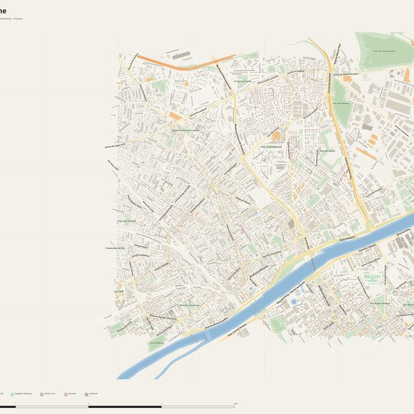 Asnières-sur-Seine street map with house numbers — printable address map PDF, France