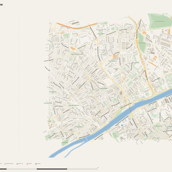Free printable city map of Asnières-sur-Seine with all street names, France
