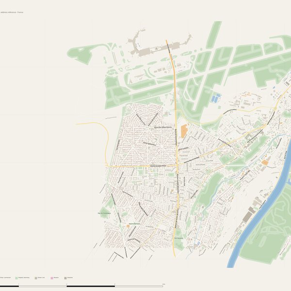Athis-Mons street map with house numbers — printable address map PDF, France
