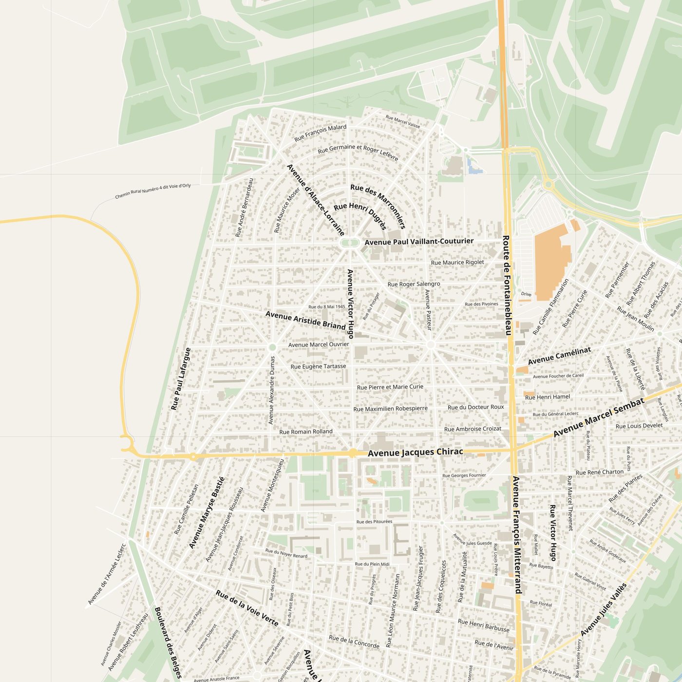 Athis-Mons Map PDF — Printable Street Map Poster with House Numbers