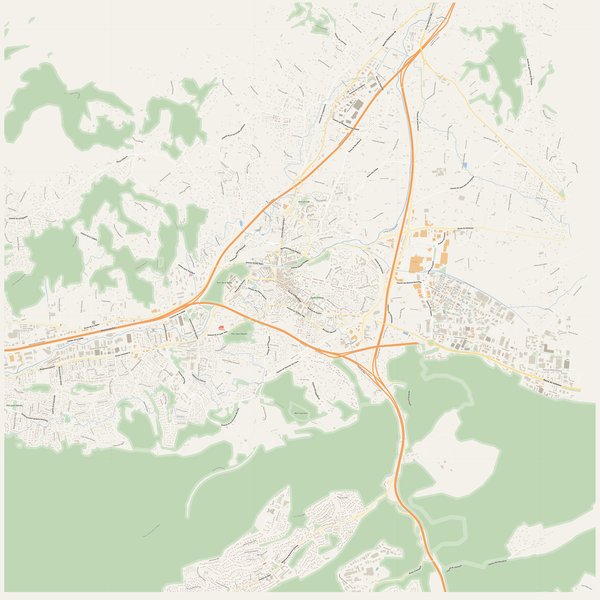 Aubagne street map with house numbers — printable address map PDF, France
