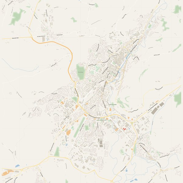 Aurillac street map with house numbers — printable address map PDF, France