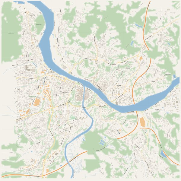 Bayonne street map with house numbers — printable address map PDF, France