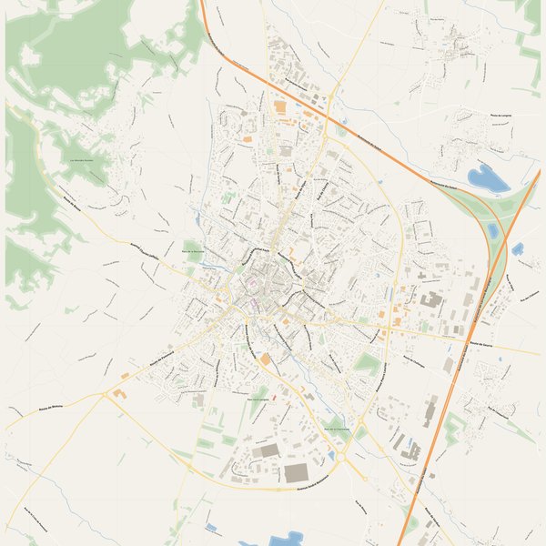 Free printable city map of Beaune with all street names, France
