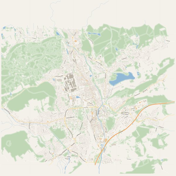 Belfort street map with house numbers — printable address map PDF, France