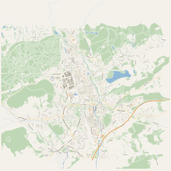Free printable city map of Belfort with all street names, France