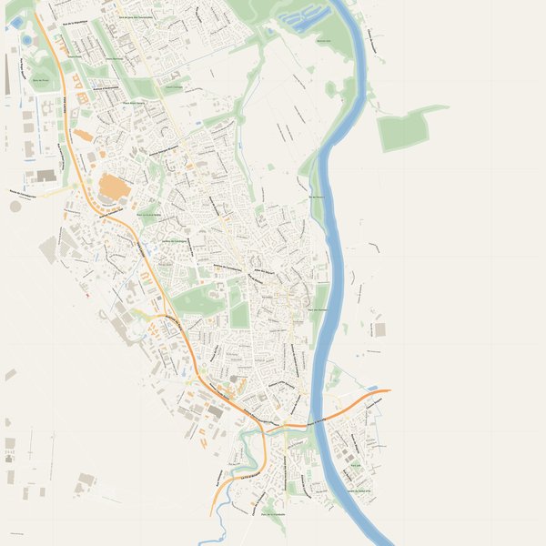 Free printable city map of Blagnac with all street names, France