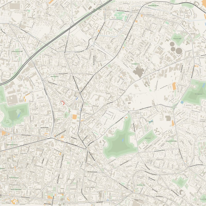 Plan de Montreuil PDF — carte des rues imprimable avec numéros de maison