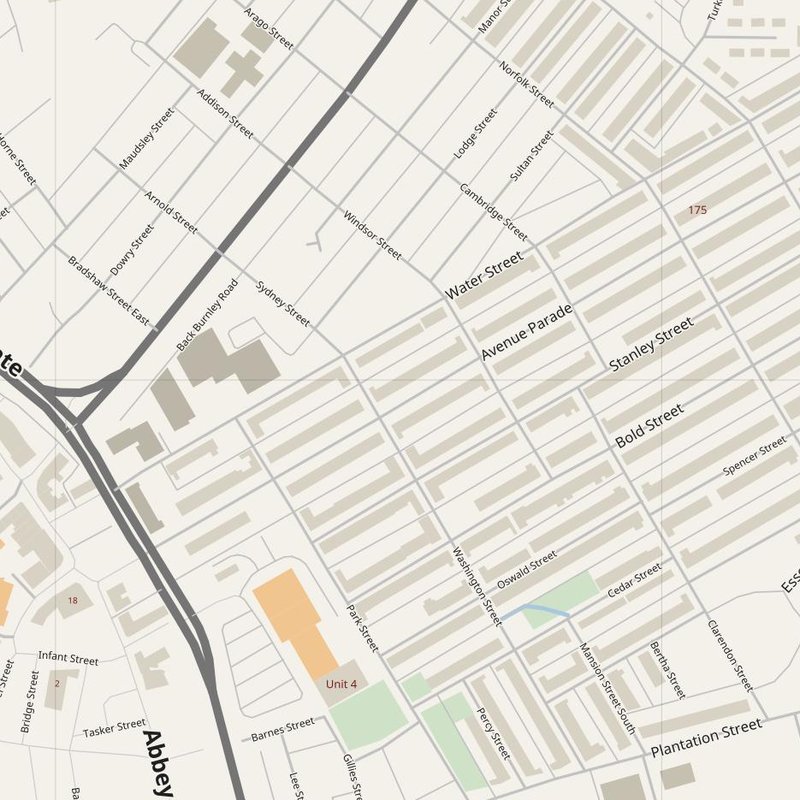 Accrington street map with house numbers — printable address map PDF, United Kingdom