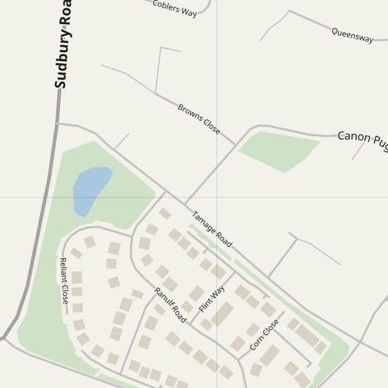 Acton street map with house numbers — printable address map PDF, United Kingdom