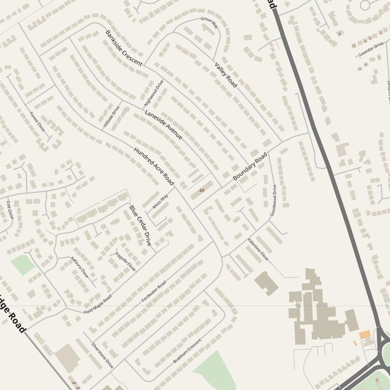 Aldridge street map with house numbers — printable address map PDF, United Kingdom