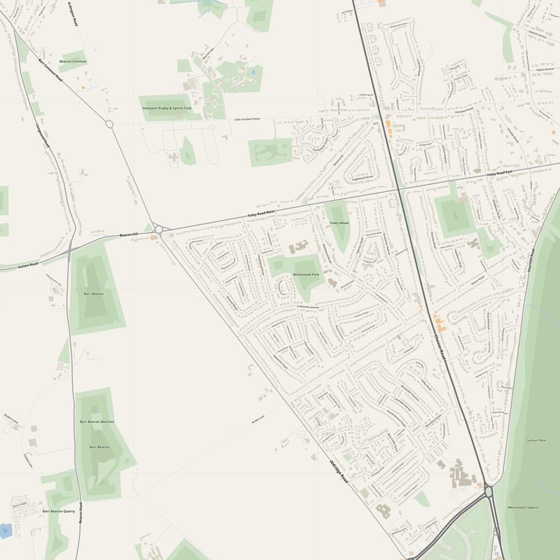 Aldridge Map PDF — Printable Street Map Poster with House Numbers