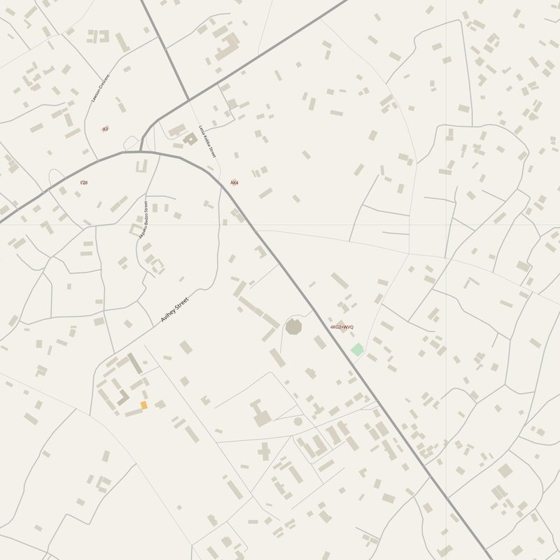 Akatsi street map with house numbers — printable address map PDF, Ghana
