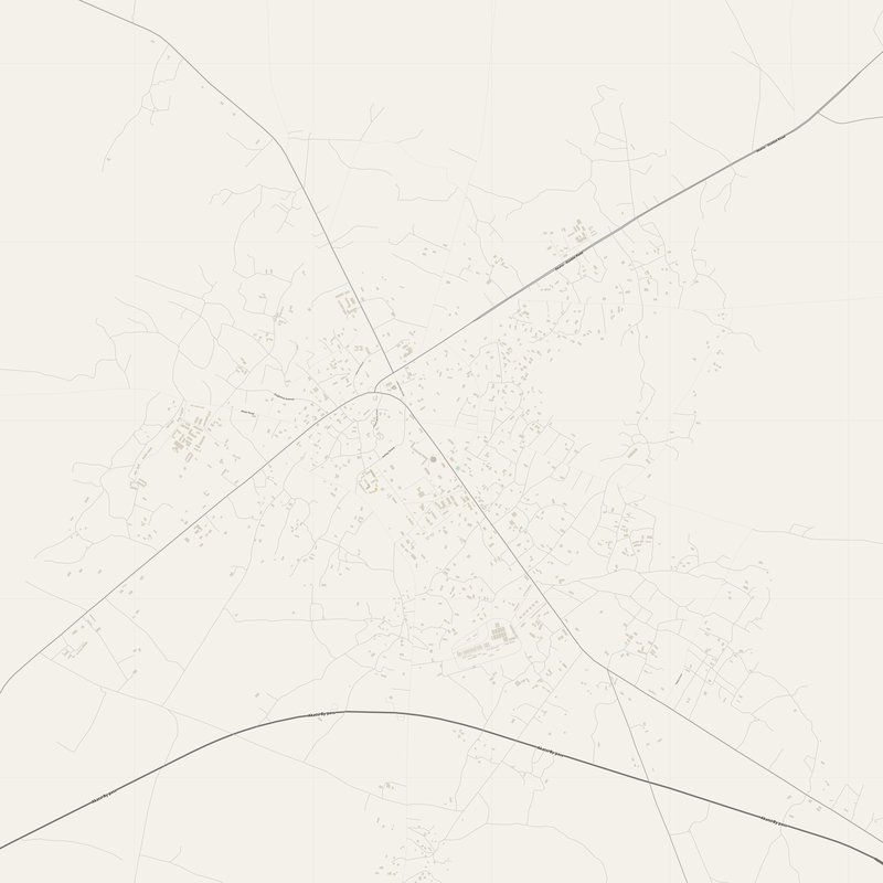 Akatsi Map PDF — Printable Street Map Poster with House Numbers