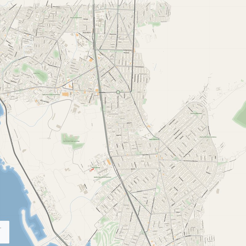 Argyroúpoli Map PDF — Printable Street Map Poster with House Numbers