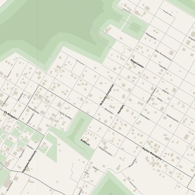 Artémida street map with house numbers — printable address map PDF, Greece