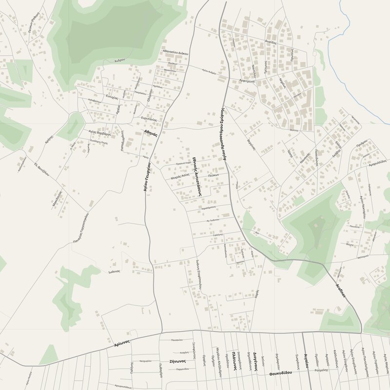Artémida Map PDF — Printable Street Map Poster with House Numbers