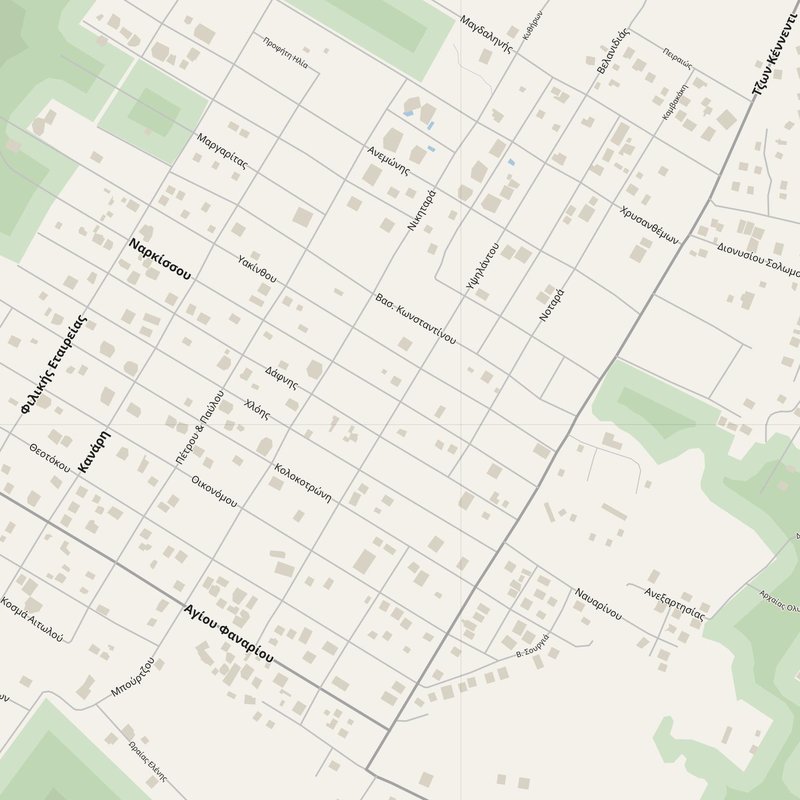 Artémida map with house numbers, hospitals, police and fire stations — printable PDF, Greece