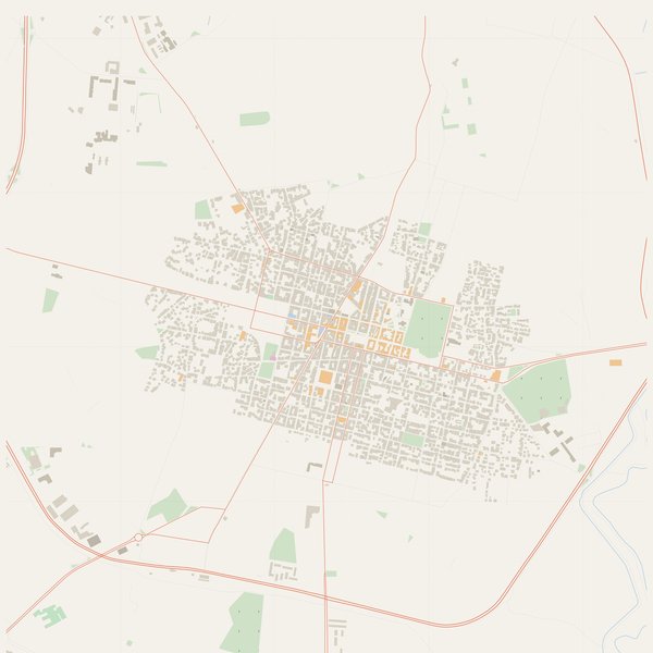 Emergency map with fire hydrants and hospitals of Kardítsa, Greece