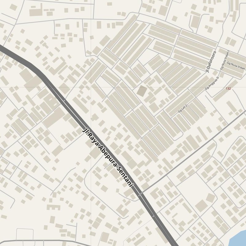 Abepura street map with house numbers — printable address map PDF, Indonesia