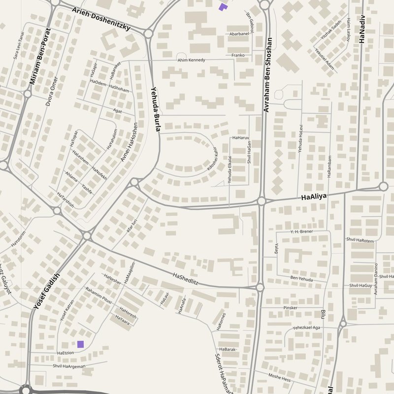 Acre map with house numbers, hospitals, police and fire stations — printable PDF, Israel