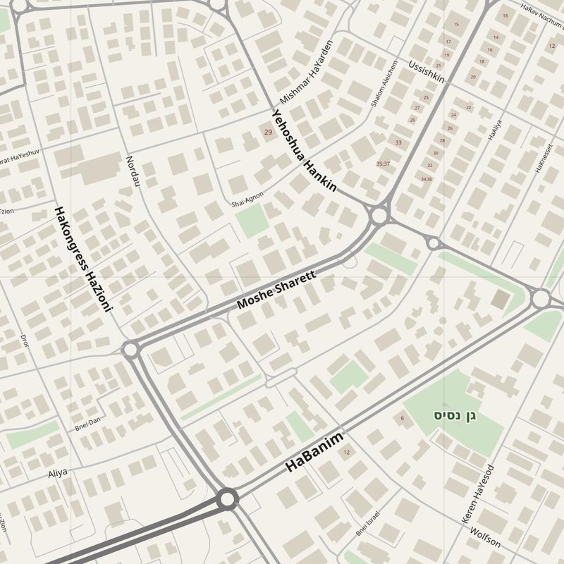Afula street map with house numbers — printable address map PDF, Israel