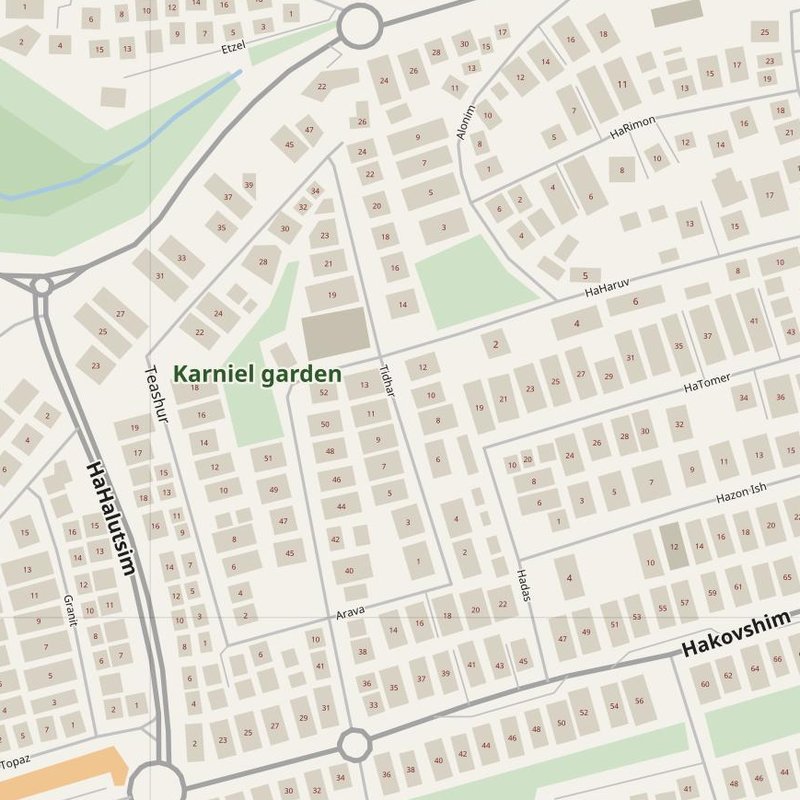 Zikhron Ya‘aqov street map with house numbers — printable address map PDF, Israel