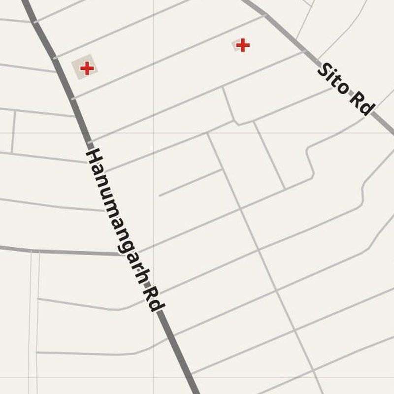 Abohar map with house numbers, hospitals, police and fire stations — printable PDF, India