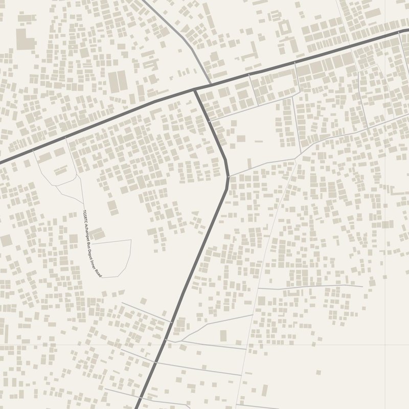 Achampet street map with house numbers — printable address map PDF, India