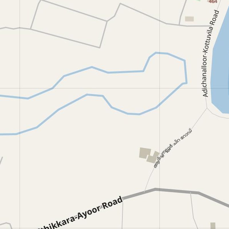 Adichānallūr street map with house numbers — printable address map PDF, India