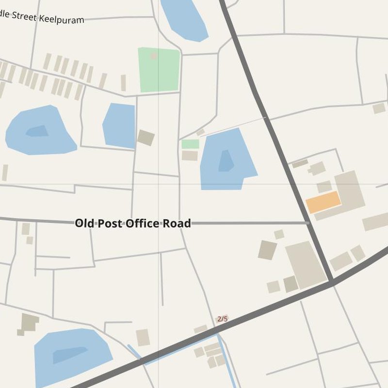 Adirampattinam street map with house numbers — printable address map PDF, India
