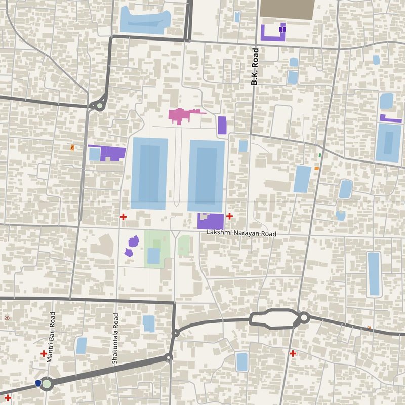 Agartala map with house numbers, hospitals, police and fire stations — printable PDF, India