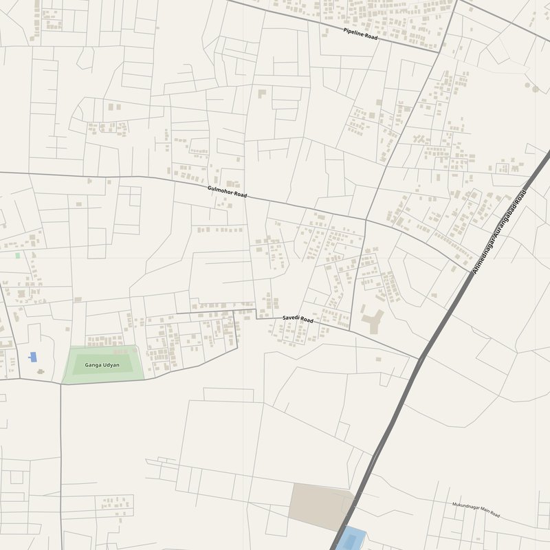 Ahilyanagar Map PDF — Printable Street Map Poster with House Numbers
