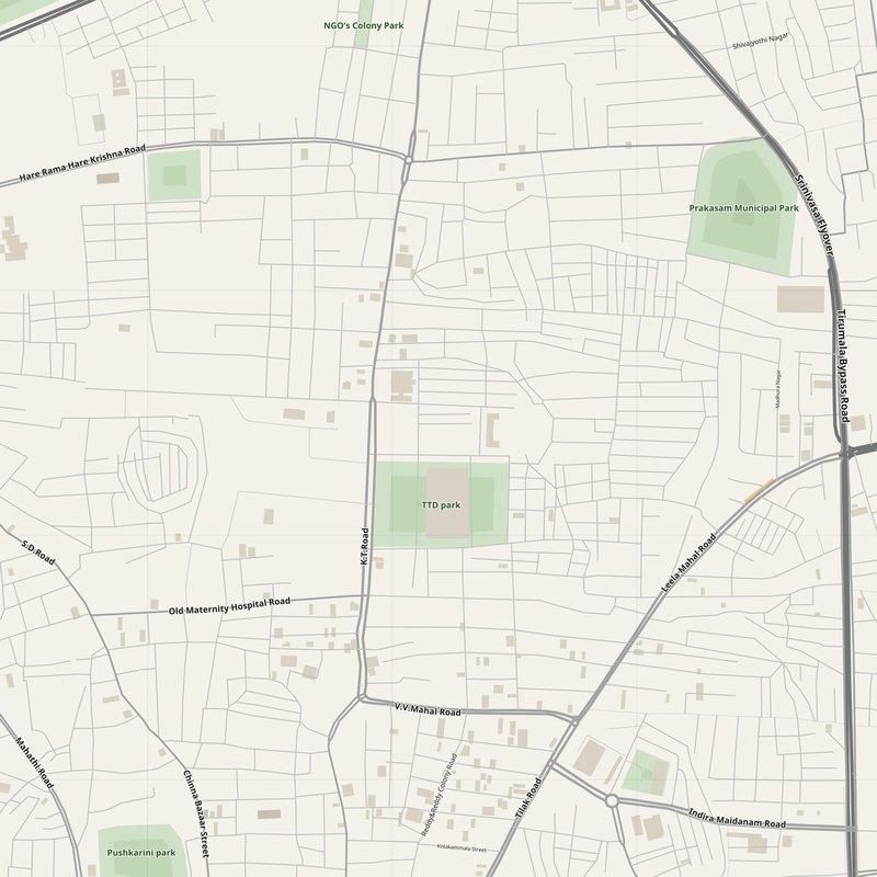 Akkarampalle Map PDF — Printable Street Map Poster with House Numbers