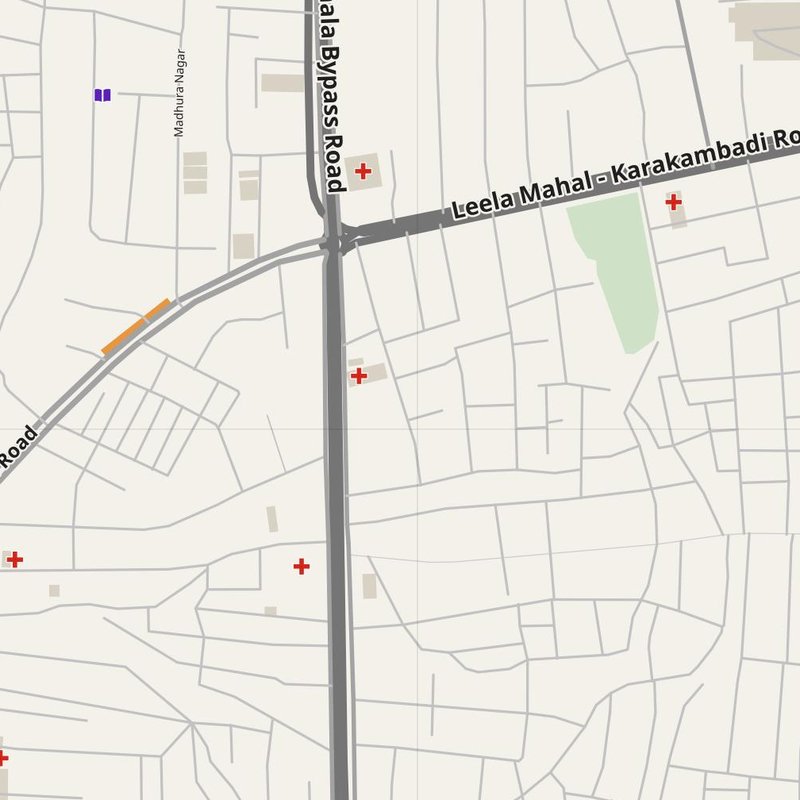 Akkarampalle map with house numbers, hospitals, police and fire stations — printable PDF, India