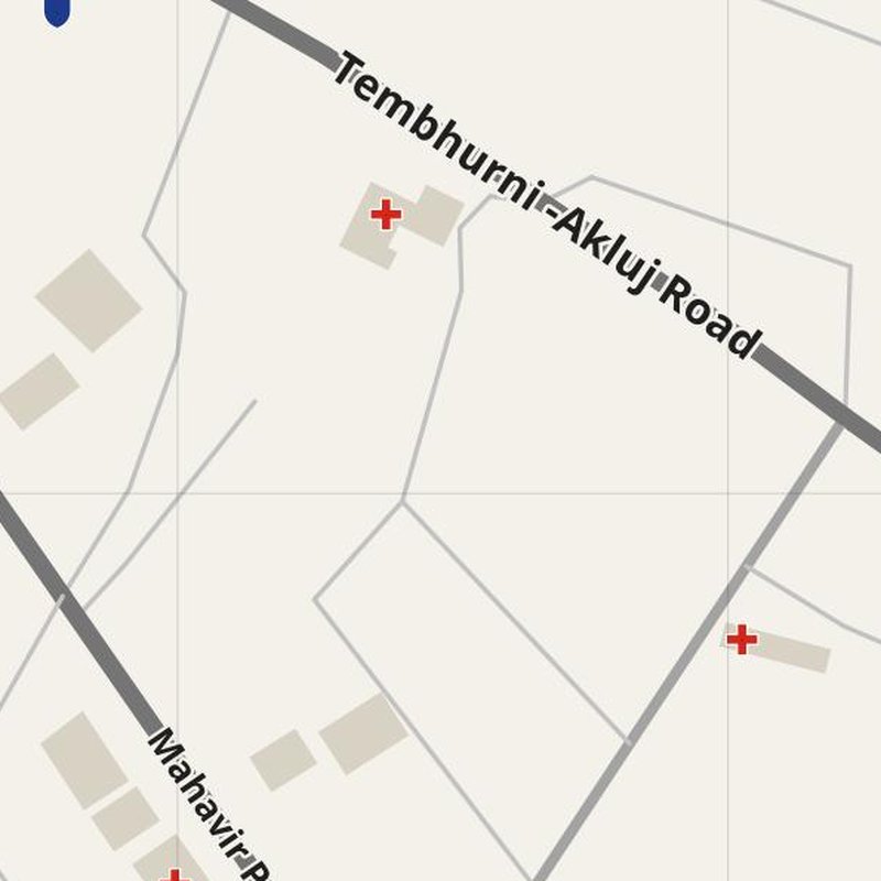 Aklūj map with house numbers, hospitals, police and fire stations — printable PDF, India