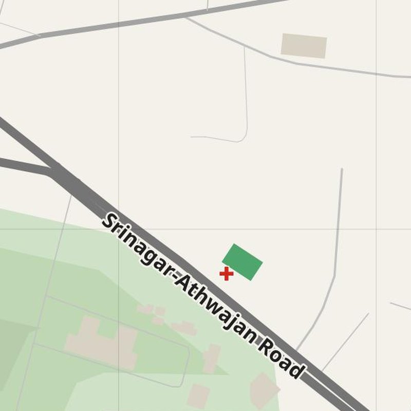 Badāmibāgh map with house numbers, hospitals, police and fire stations — printable PDF, India