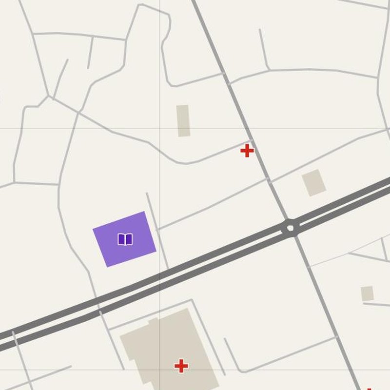 Fyzābād map with house numbers, hospitals, police and fire stations — printable PDF, India