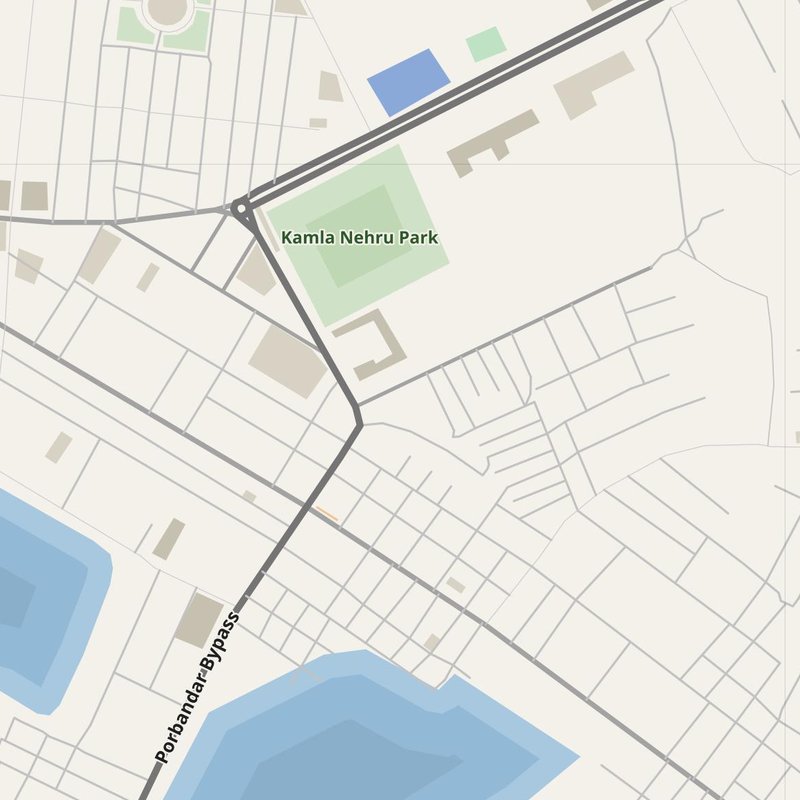 Porbandar street map with house numbers — printable address map PDF, India